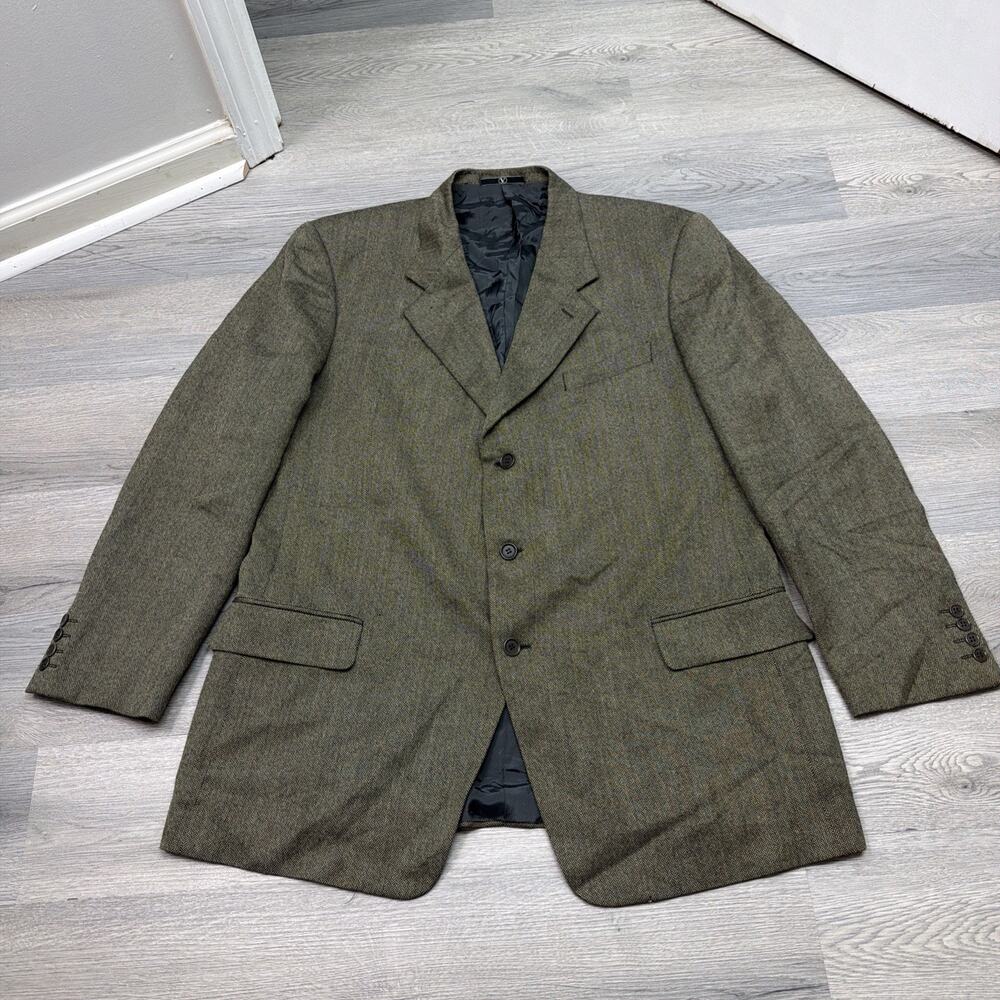 Vintage Valentino Uomo Neiman Marcus Designer Collections Wool Sport Coat 46R